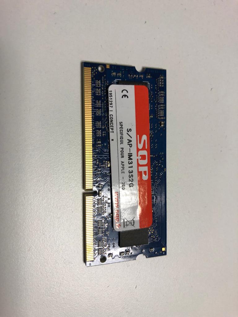 RAM Elixir 2GB.1Rx8.PC3-10600S-9-10-B2.1333 IMAC (21,5 pouces, fin 2009)