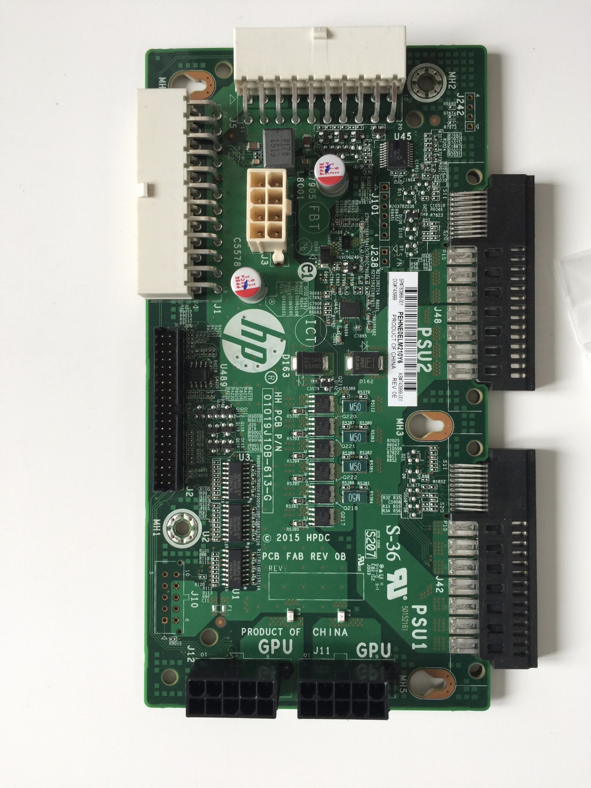 Carte de distribution d'alimentation 780968-001 01019J10B-613-G HP Proliant ML350 Gen9