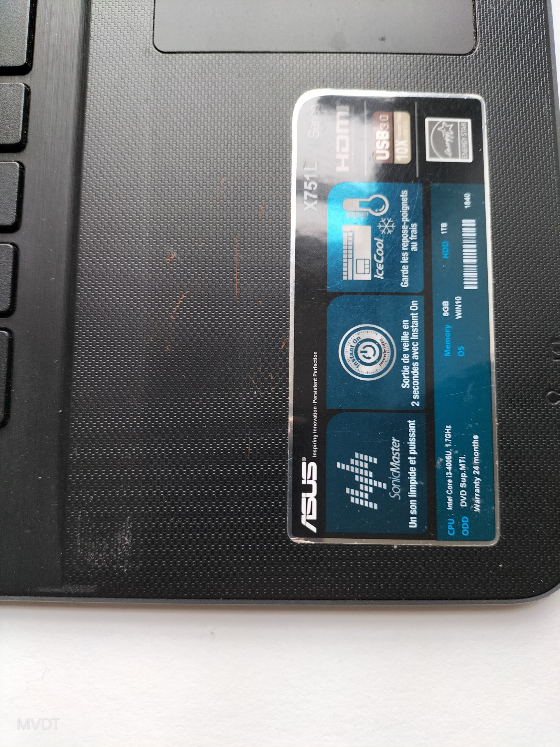 Repose poignets 13NB04I1P05014-1 clavier MP-11G36F0-4422W touchpad 13NB04I1P0801 – Image 3